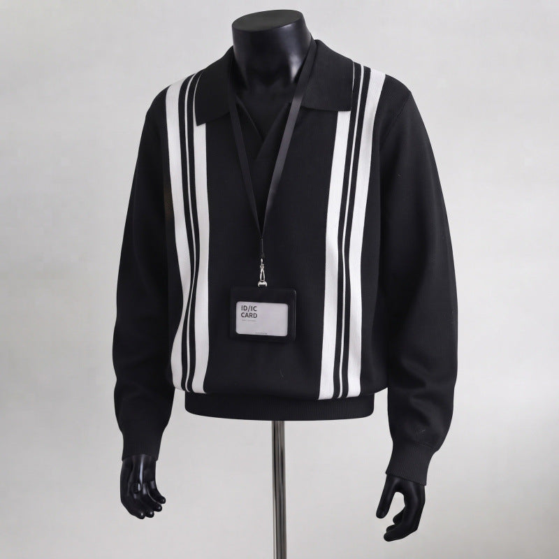 Herren Modischer Pullover mit Stripes Drune