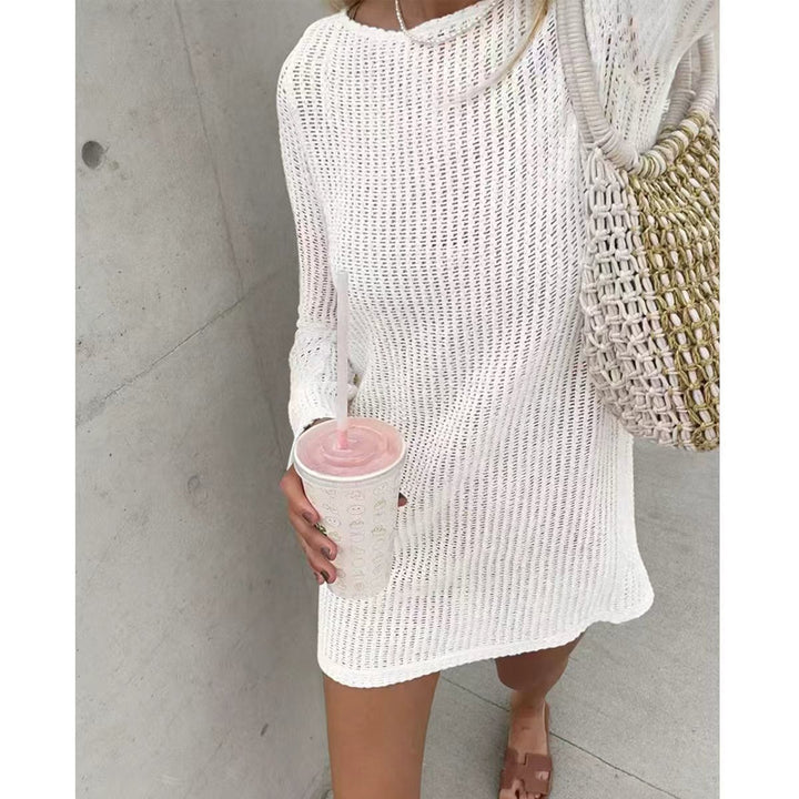 Damen luftiges Strickkleid mit lässigem Schnitt Drune