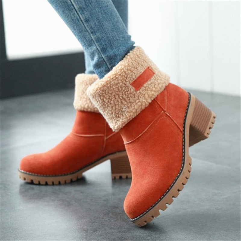 Damen Stiefeletten mit gefüttertem Schaft und rutschfester Sohle Drune