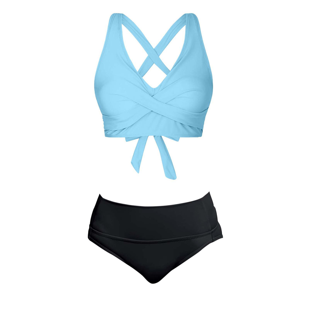 Damen Zweiteiliger Badeanzug mit floralem Design Drune