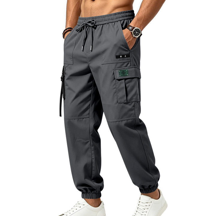 Herren Cargo-Jogginghose mit Kordelzug elastischen Bündchen und Multifach-Taschen Drune