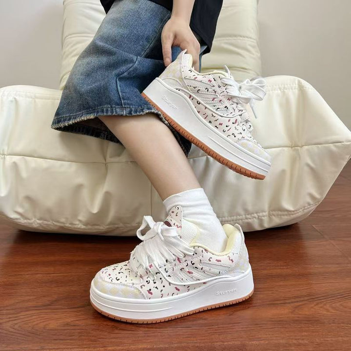 Damen Sneakers mit atmungsaktivem Obermaterial und modischem Muster Drune