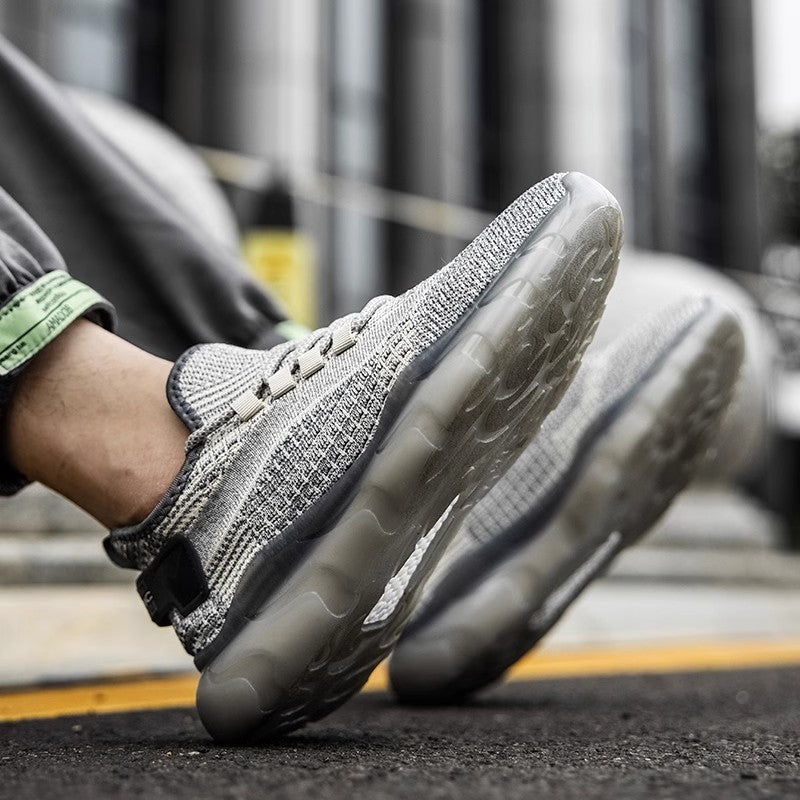 Unisex leichte Strick-Runner mit flexibler Air-Cell-Zwischensohle und gepolstertem Sockeneinstieg Drune