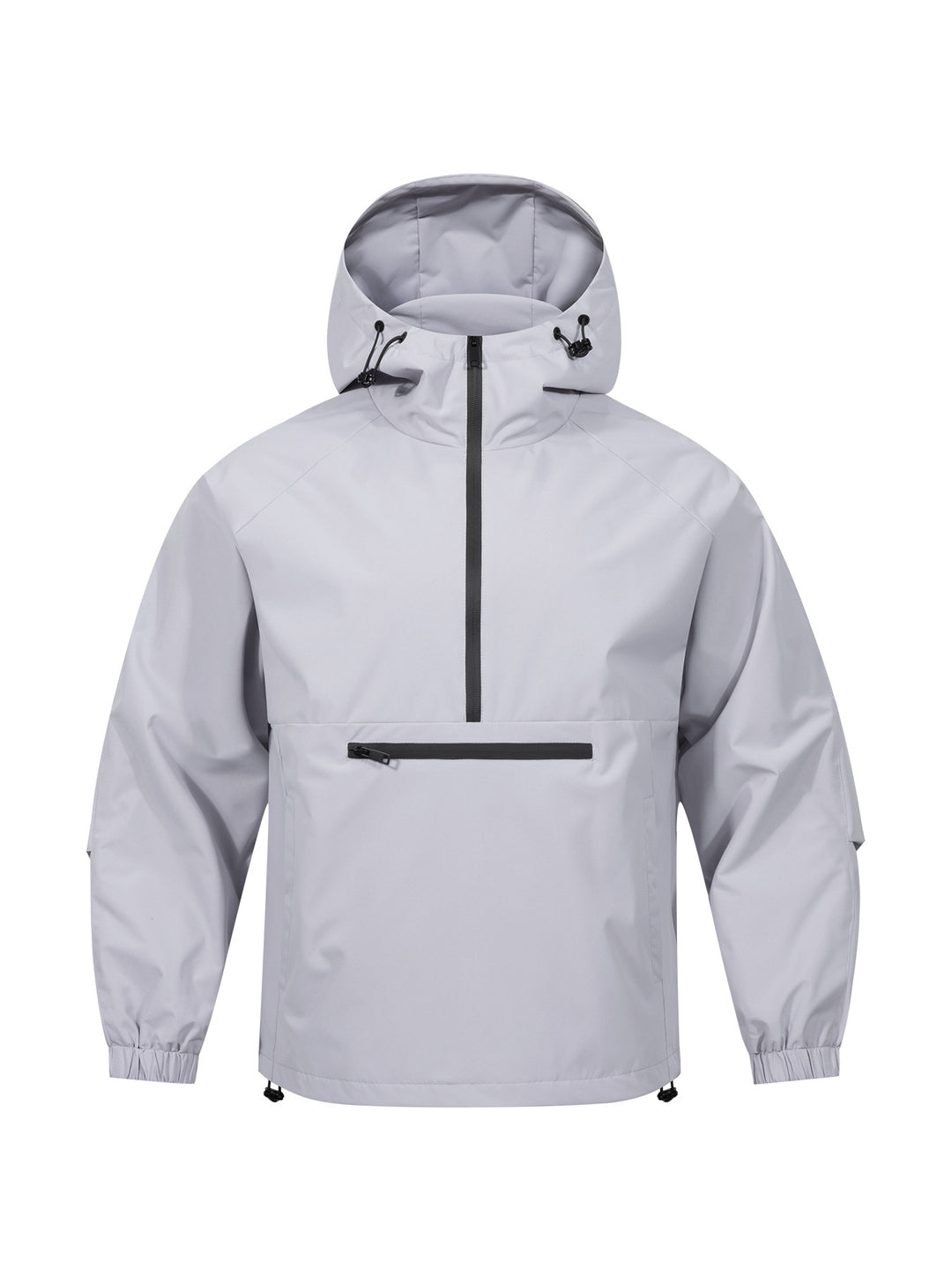 Herren Wind- und Wasserabweisende Anorak-Pulloverjacke mit Halbreißverschluss und Kängurutasche Drune