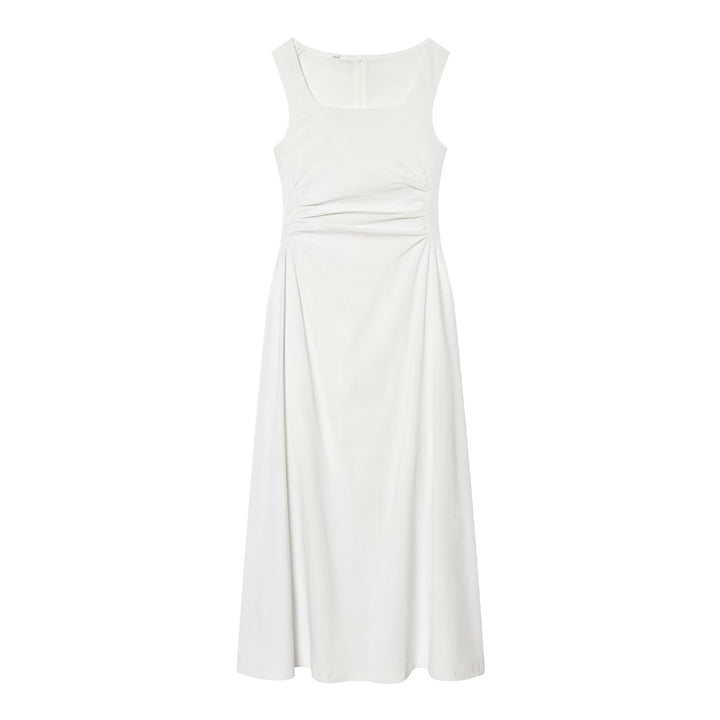 Damen elegantes Maxikleid mit quadratischem Ausschnitt und schmeichelndem Schnitt Drune