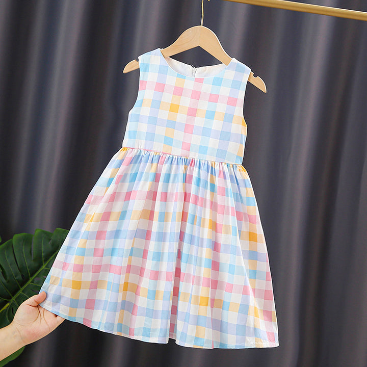 Mädchen Sommerkleid mit kariertem Design Drune