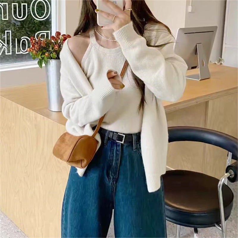 Damen warmer Woll-Cardigan mit modernem Schnitt und lässigen Ärmeln Drune
