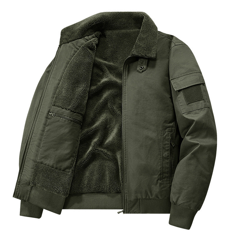 Herren Stylische Übergangsjacke mit Teddyfutter Drune