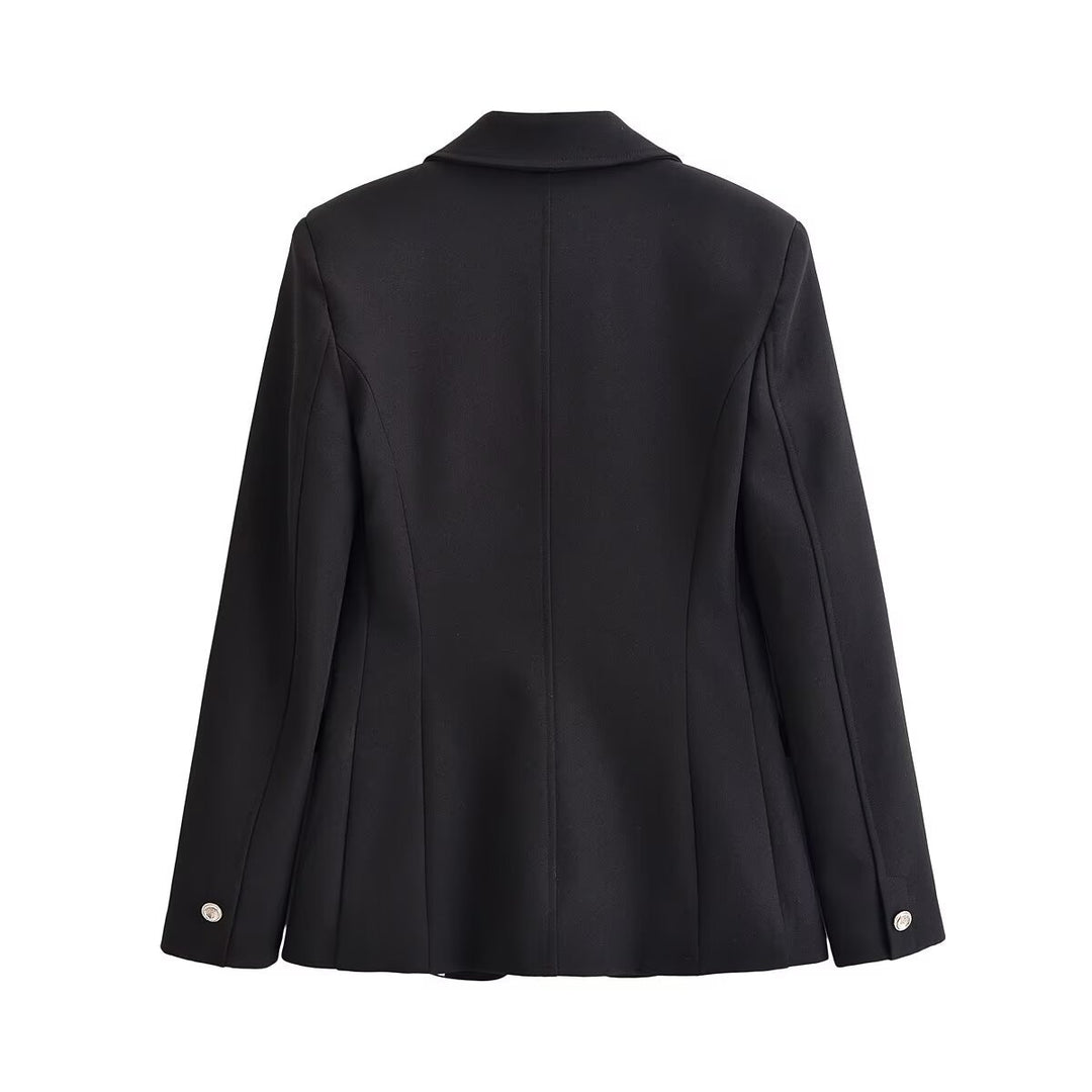 Damen Zeitloser Tailored-Blazer mit Ein-Knopf‑Verschluss, Reverskragen und Pattentaschen Drune