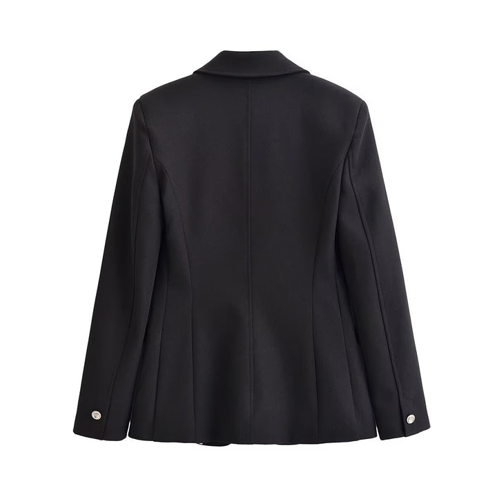 Damen Zeitloser Tailored-Blazer mit Ein-Knopf‑Verschluss, Reverskragen und Pattentaschen Drune
