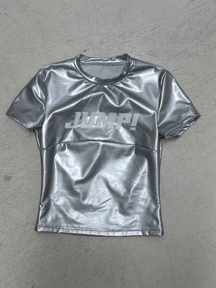 Damen Sportshirt aus glänzendem Material Drune