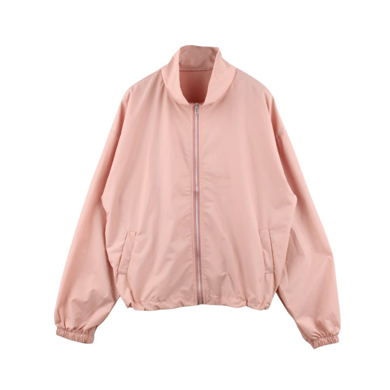 Damen trendige Übergangsjacke mit hohem Kragen und elastischen Bündchen Drune