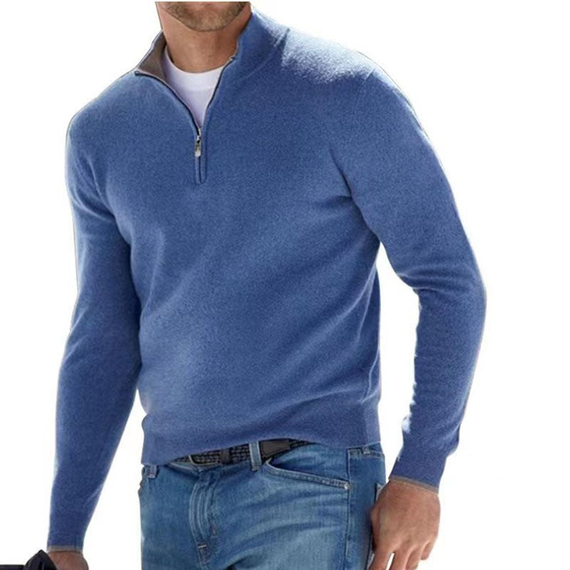 Damen nan leichter Sweatshirtpullover mit halbem Reißverschluss Drune