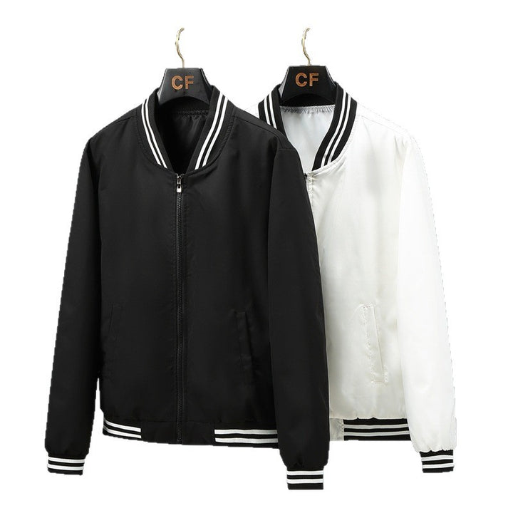 Herren Modische Bomberjacke mit Kontraststreifen Drune