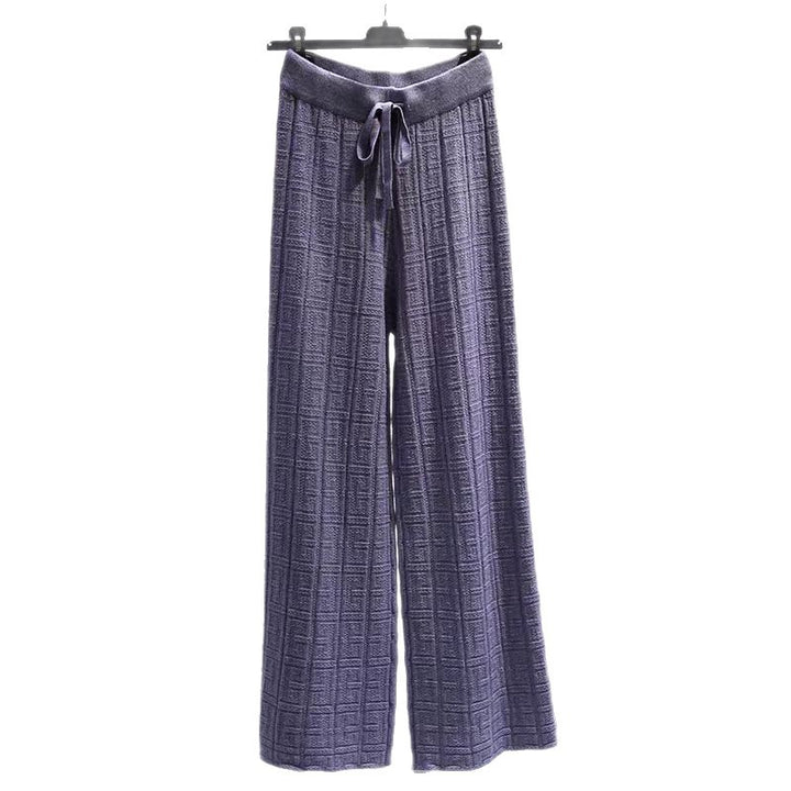 Damen Weite Sommerhose mit elastischem Bund und festem Streifenmuster Drune