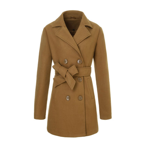 Damen Eleganter Kappenmantel Drune