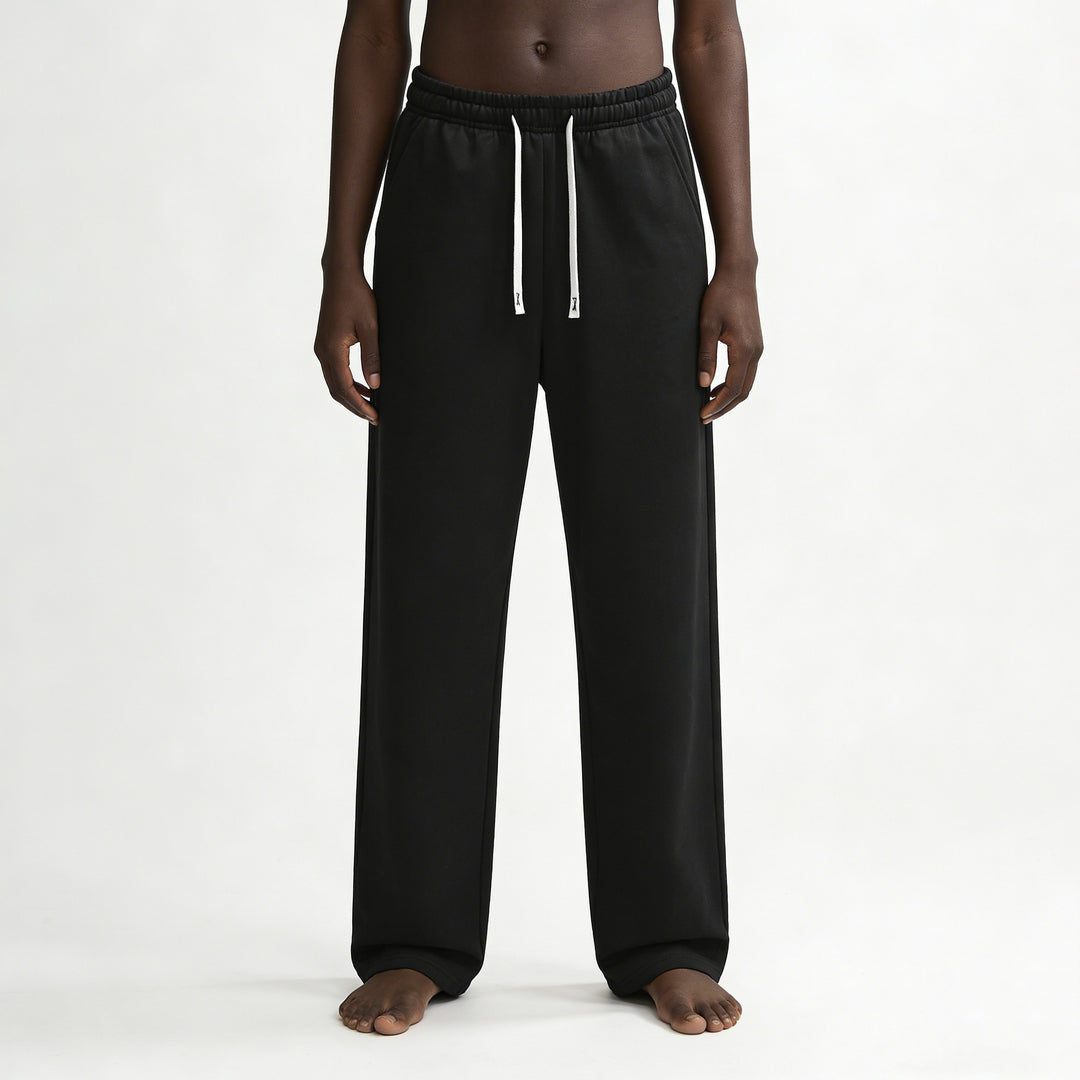 Herren Relaxed-Fit French-Terry Loungehose mit hohem Komfortbund und geradem Bein Drune