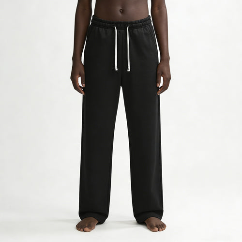 Herren Relaxed-Fit French-Terry Loungehose mit hohem Komfortbund und geradem Bein Drune
