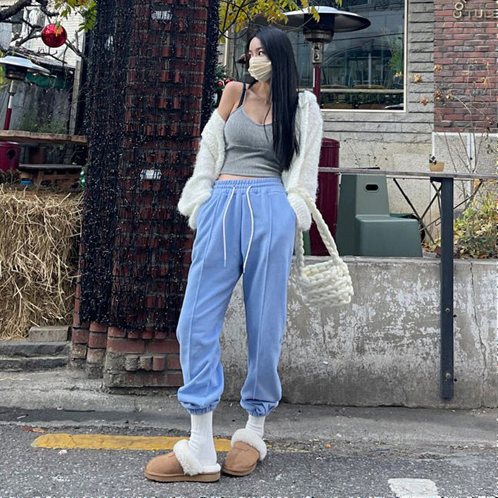Damen bequeme Sweatpants mit Gummizug Drune