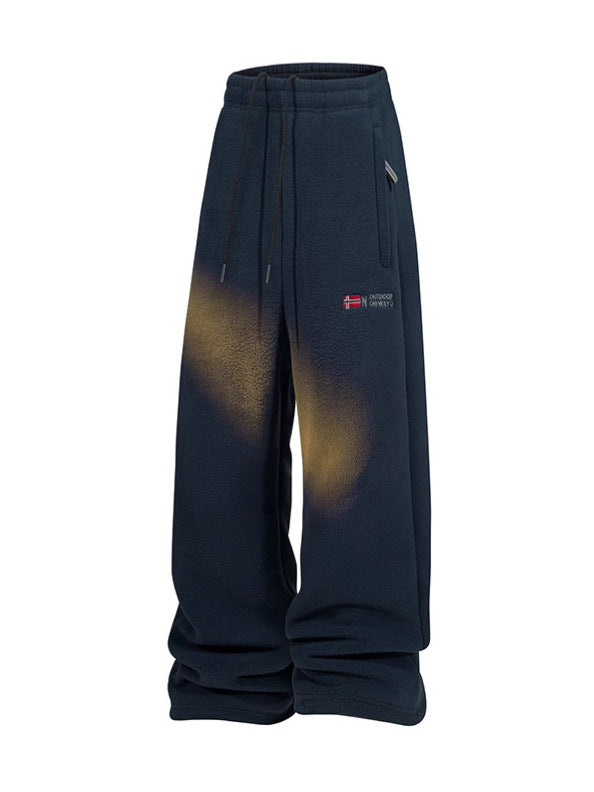 Damen Fleece-Hose mit elastischem Bund, Reißverschlusstaschen und Thermo-Innenfutter Drune