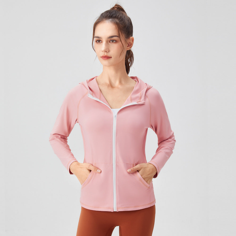 Damen Sportliche Kapuzenjacke mit leichtem Material und praktischen Taschen Drune