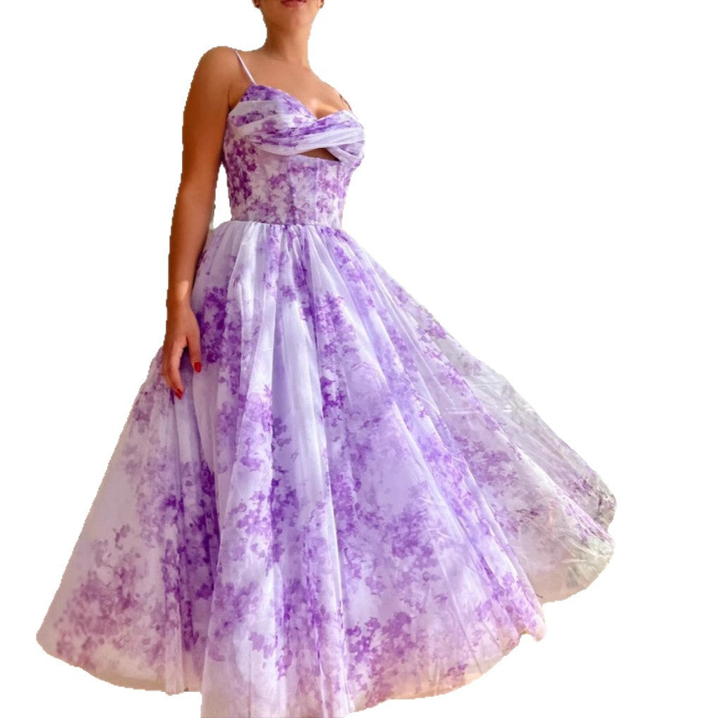Damen Abendkleid mit floralem Design und elegantem Schnitt Drune