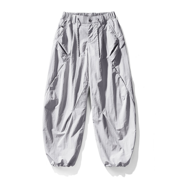 Herren Baggy-Cargohose mit asymmetrischen Eingriffstaschen, Tunnelzugbund und elastischen Knöchelabschlüssen Drune