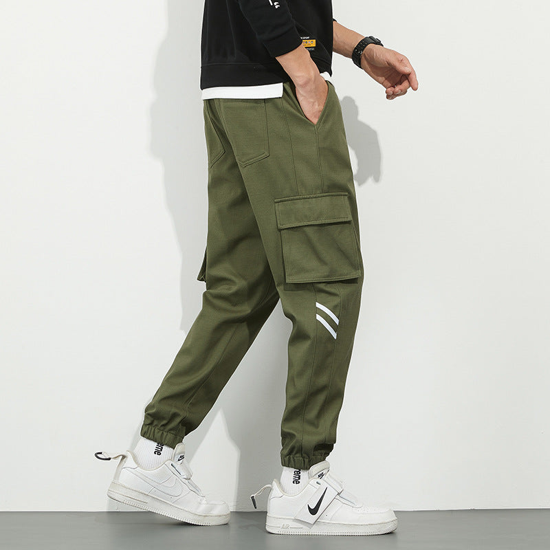 Herren Urbanes Camouflage-Jogger mit Utility-Taschen und elastischem Knöchelsaum Drune