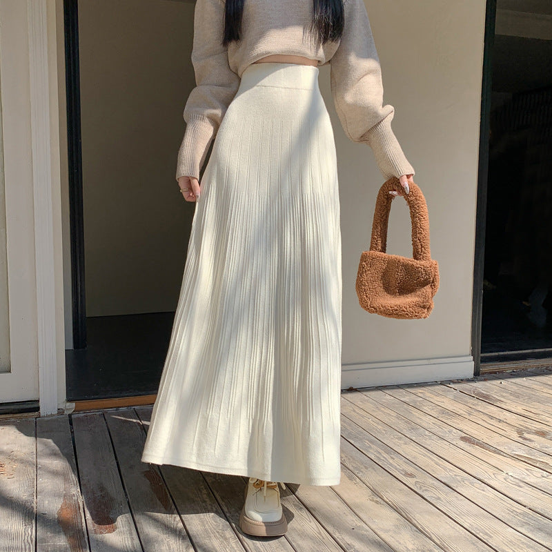 Damen Maxi-Rock mit elegantem Plissee Drune