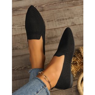 Damen bequeme Slipper mit atmungsaktivem Strickdesign Drune