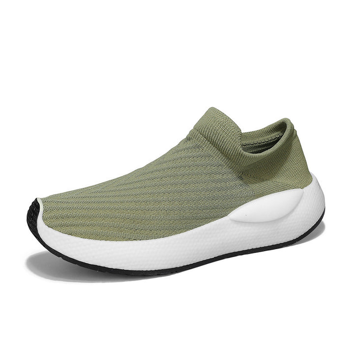 Unisex gestrickte Schlupfsneaker mit sockenähnlichem Schaft, gepolstertem Komfortfußbett und reaktiver EVA‑Zwischensohle Drune