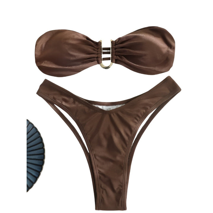 Damen Bandeau-Bikini mit eleganter Schnalle Drune