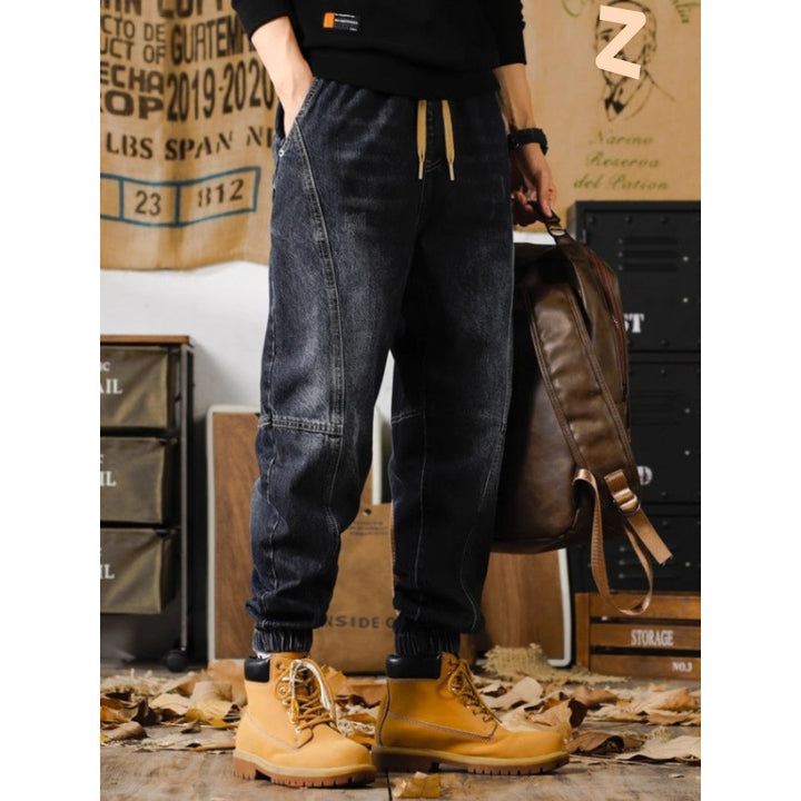 Herren Komfortable Denim Jogginghose Drune