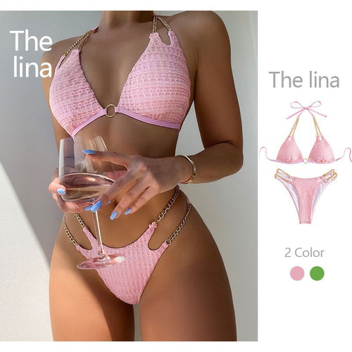 Damen Triangel-Bikini mit charakteristischem Ketten-Design Drune