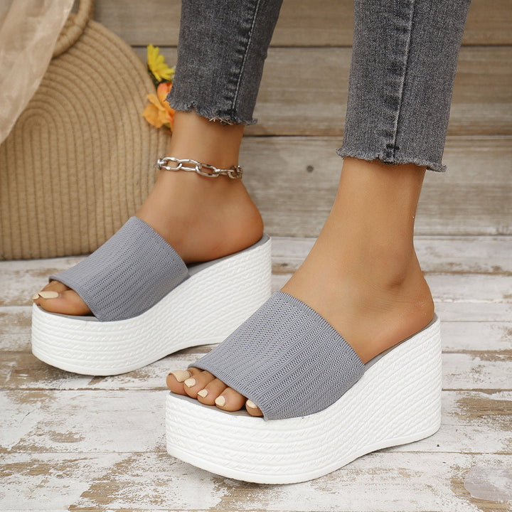Damen Wedge-Pantoletten mit komfortablem Fußbett und flexiblem Obermaterial Drune