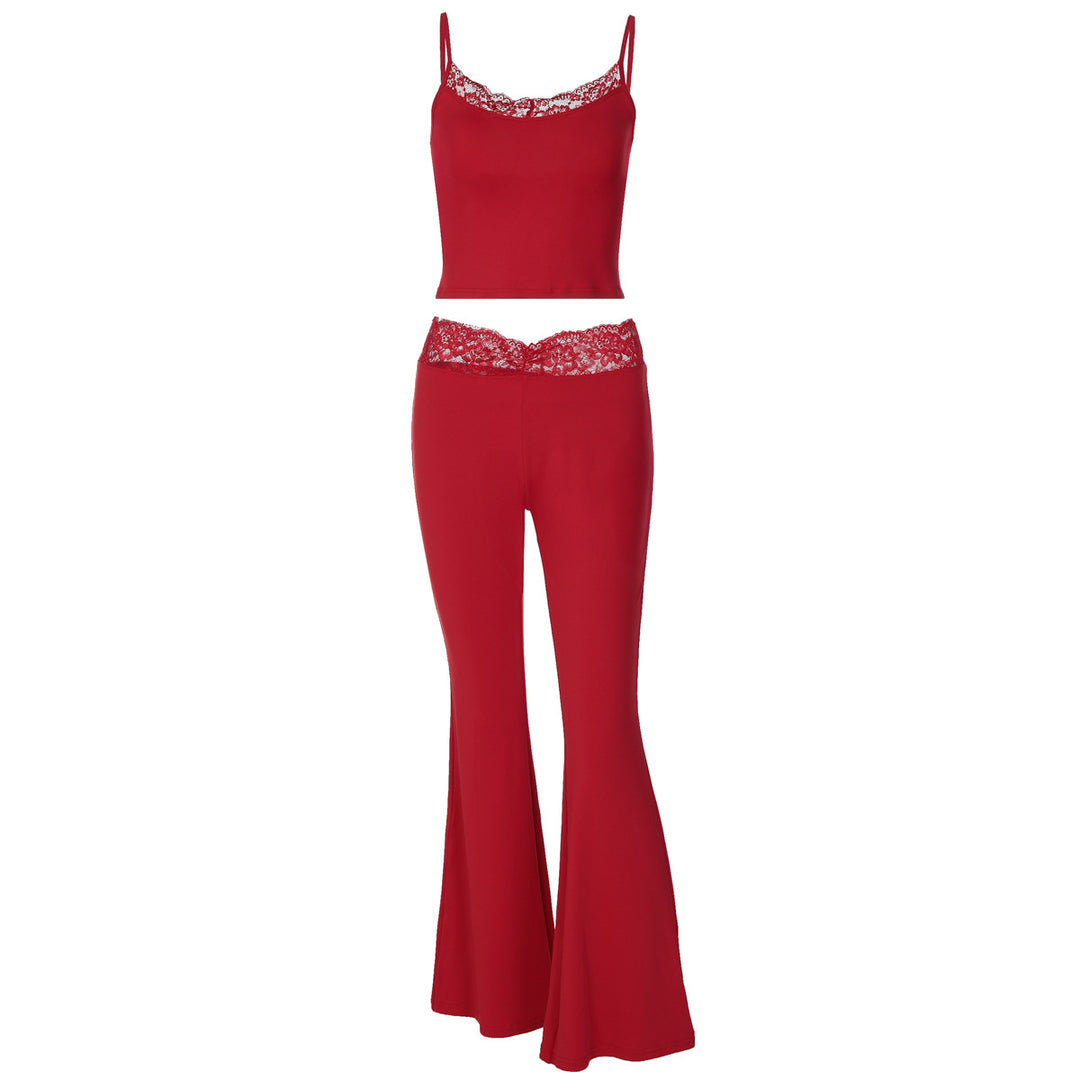 Damen Lässiges Oberteil und weiter geschnittene Hose Set Drune