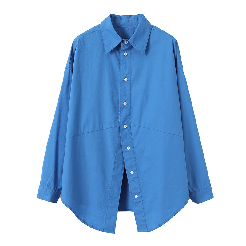 Damen lässige Hemdbluse mit modischem Streifenmuster und oversized Schnitt Drune