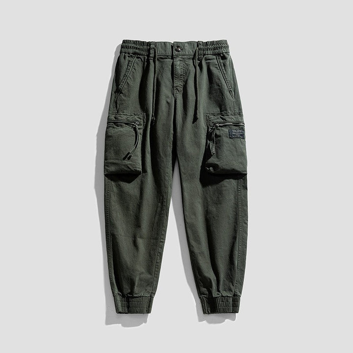 Herren funktionale Cargo-Jogginghose mit elastischem Bund und Reißverschluss-Taschen Drune