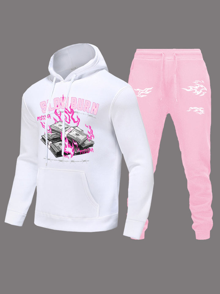 Damen Hoodie- und Jogginghose-Set mit kreativem Design Drune