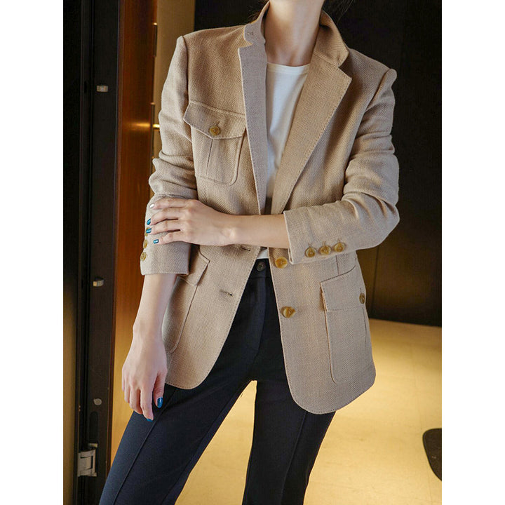 Damen Eleganter und vielseitiger Leinenblazer Drune