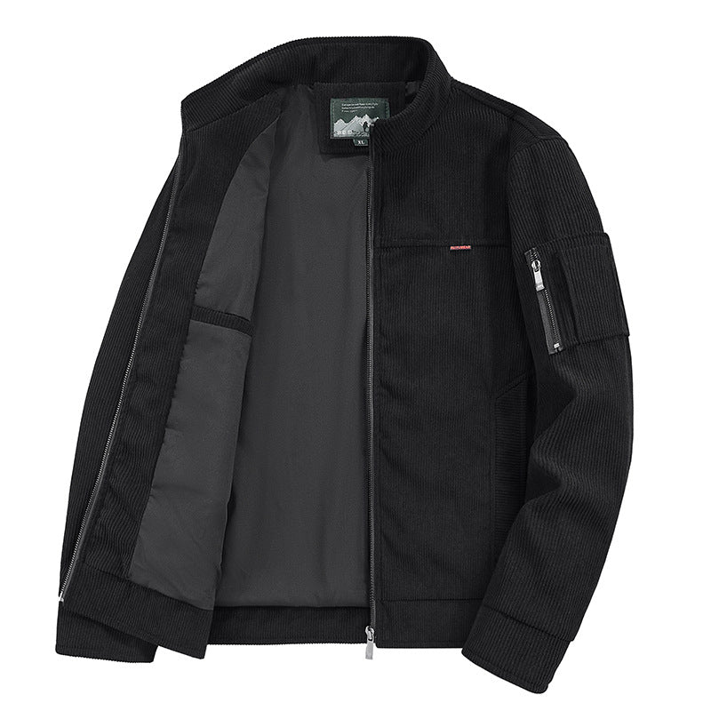 Herren modische Outdoor-Jacke mit strukturierten Details Drune