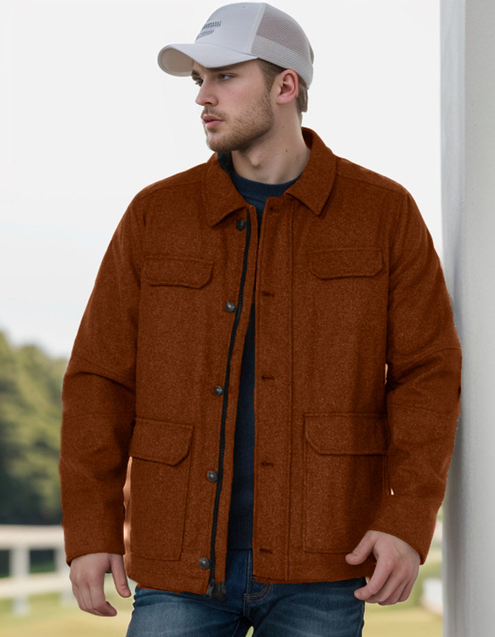 Herren modische Jacke mit praktischen Taschen Drune