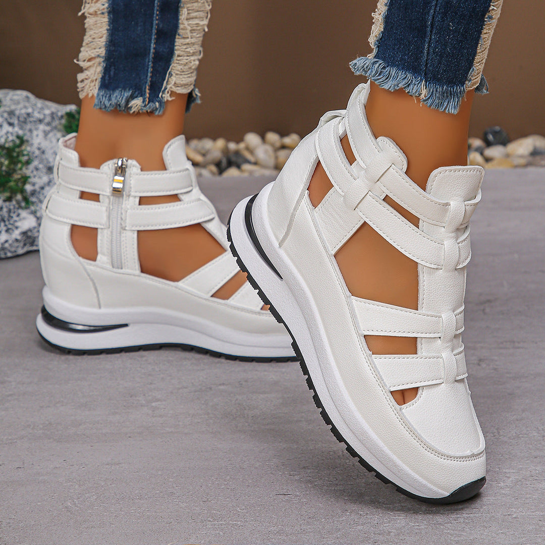 Damen Wedge-Sneaker mit verstellbaren Riemen und atmungsaktiver Sohle Drune