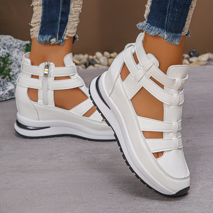 Damen Wedge-Sneaker mit verstellbaren Riemen und atmungsaktiver Sohle Drune