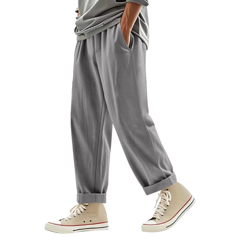 Herren lässige Freizeithose mit eleganten Falten und komfortablem Schnitt Drune