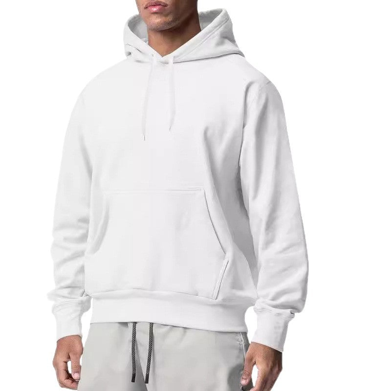Herren nan Premium-Kapuzenpullover mit Kängurutasche, innen angerautem Fleece, verstärkter Nackennaht und geripptem Saum Drune