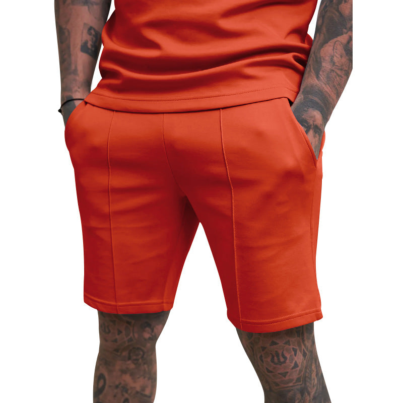 Herren nan kurze Freizeithose aus Baumwollmischung mit elastischem Bund und Kordelzug Drune