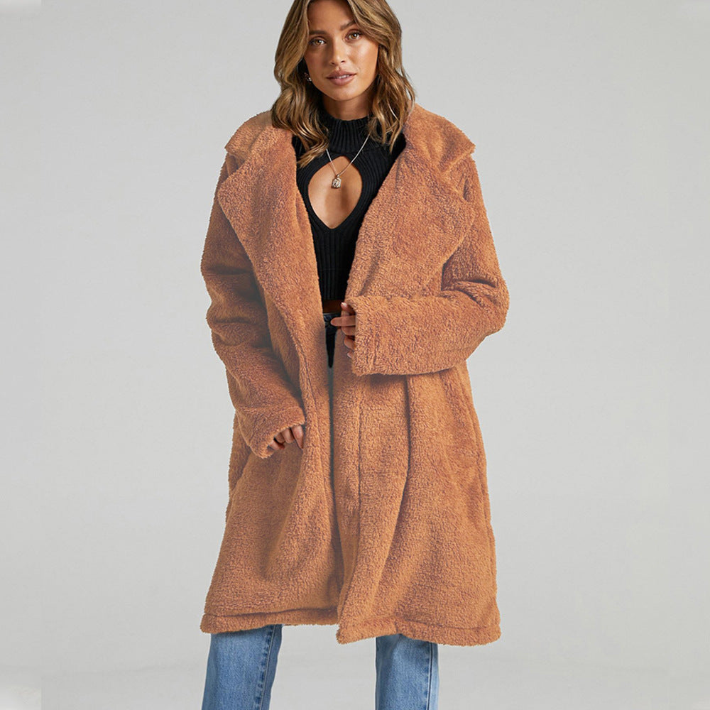 Damen Lange Fleecejacke Drune