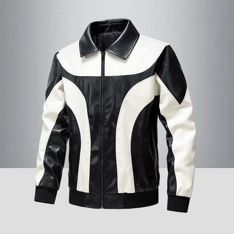 Herren Sportliche Kunstlederjacke Drune