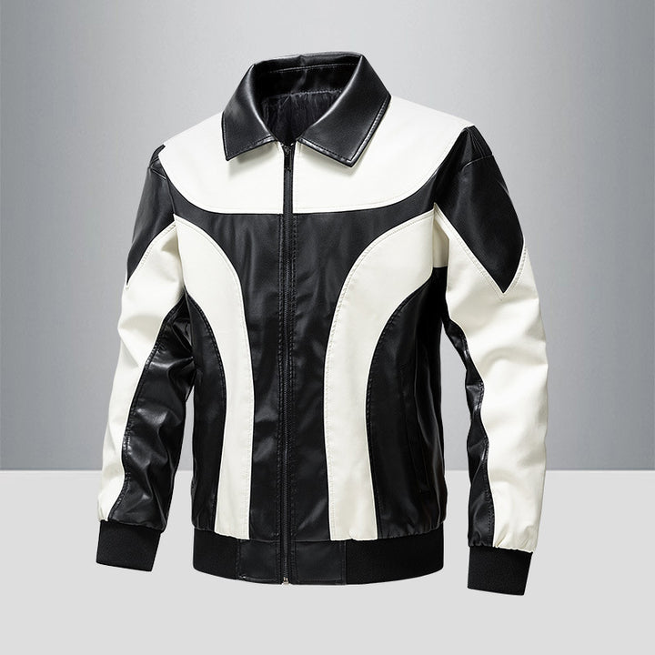 Herren Sportliche Kunstlederjacke Drune